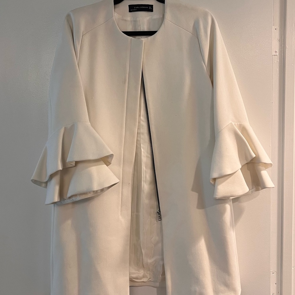 Zara white coat